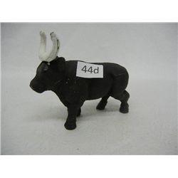 Black Cast Iron Bull Bank