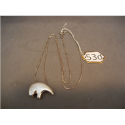Sterling Necklace and Bear Pendant
