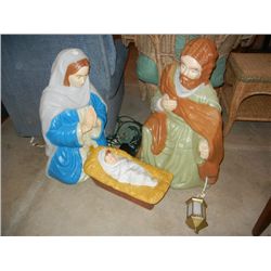 Plastic Light Up Nativity Yard Decorations