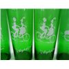Image 3 : 8 Longboy Glass Tumblers 2 each-Gas Buggy,Open Sleigh,A bicyle for two, The Hansom