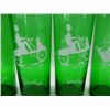 Image 4 : 8 Longboy Glass Tumblers 2 each-Gas Buggy,Open Sleigh,A bicyle for two, The Hansom
