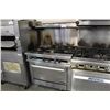 Image 1 : THERMA-TEK GAS STOVE WITH 6 BURNER COOKTOP AND OVER SHELF, ON WHEELS