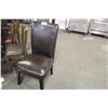Image 2 : DARK BROWN LEATHER RESTAURANT CHAIR