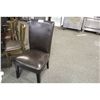 Image 2 : DARK BROWN LEATHER RESTAURANT CHAIR