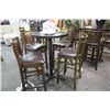 Image 2 : 30" ROUND DARK WOOD BAR HEIGHT TABLE