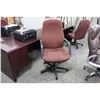 Image 2 : BURGANDY HIBACK OFFICE CHAIR