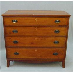 HEPPLEWHITE FOUR-DRAWER CHEST WITH INLAY. Attributed to Kentucky. Cherry with a warm brown refini…