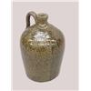 Image 2 : TWO PIECES OF SOUTHERN POTTERY. Redware with green ash glaze. Jug with incised lines around the s…