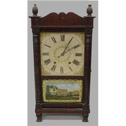 LATE FEDERAL MANTLE CLOCK. Original paper label on the interior. " E. & G. W. Bartholomew, Bristo…