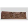 Image 2 : TWO WOODEN COOKIE BOARDS. Three carved couples with exaggerated features. Of the men, one wears a…