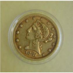 LIBERTY HEAD $5 GOLD COIN. Dated 1881.…