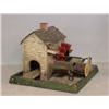 Image 1 : DOLL ET CIE LUMBER MILL TIN TOY. Water wheel lumber mill made to used with a steam engine. (Can b…