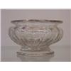 Image 1 : CLEAR BLOWN GLASS SALT. Fluted with a flared rim and applied round foot. 3"d. 1 3/4"h.…