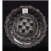 Image 2 : FOUR CLEAR LACY GLASS TODDIES. Pictured is an unusual chase scene with a dog and deer, 6 1/2"d. A…
