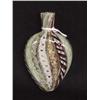 Image 1 : LATTICINIO PERFUME BOTTLE. Flask shaped with rows of latticinio including cotton twist, purple, g…