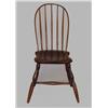 Image 1 : BOWBACK WINDSOR SIDE CHAIR. Dark refinishing. Baluster and ring turned legs with an "H" shaped st…