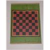 Image 1 : HAND-MADE DECORATED CHECKERBOARD. Pine board from an old tailor's table with slat ends. Board has…
