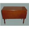 Image 1 : COUNTRY SHERATON DROP LEAF TABLE. Refinished cherry. Beautifully turned legs with one-board top a…