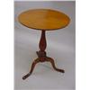 Image 1 : CHIPPENDALE CANDLESTAND. Cherry with an old finish. Cabriole legs have beaded edges and pad feet.…