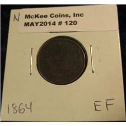 120. 1864 Nova Scotia Half Cent. EF.