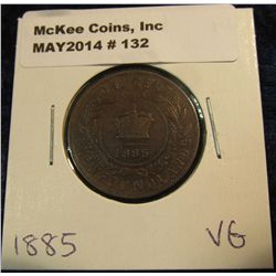 132. 1885 New Foundland Cent. VG-8.