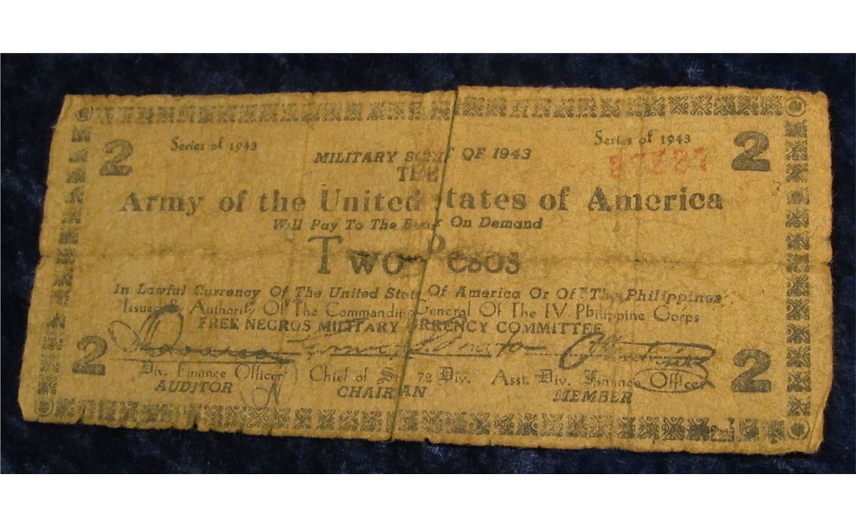 470. Army of the United States of America Two Peso Military Script of ...
