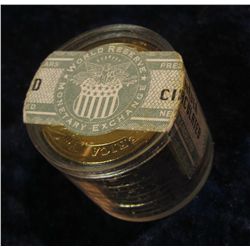1356. 12 Piece Plastic encapsulated Roll Set of George Washington Dollar Coins. Gem BU. From the Wor
