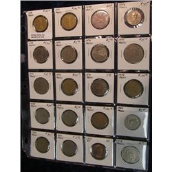 1375. 20-Pocket Page containing over $1,700 pesos in Mexico Coinage.