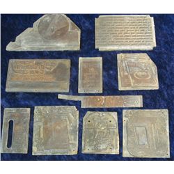 1382. (10) Different Linotypes, including at least one from Pella, Iowa. Early 1900 era.