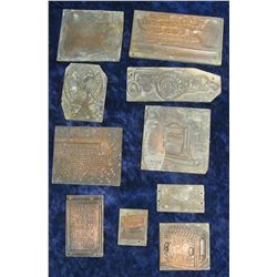 1383. (10) Different Linotypes, including at least one from Pella, Iowa. Early 1900 era.