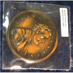 1399. Large Souvenir Lincoln Penny of Natural Bridge, Va.. 3" diameter. Rare and unlisted in  "Large