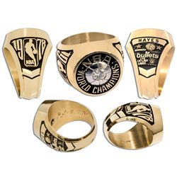 Elvin Hayes 1977-78 Washington Bullets NBA 14 Carat Gold Championship Ring Obtained Directly from Hi