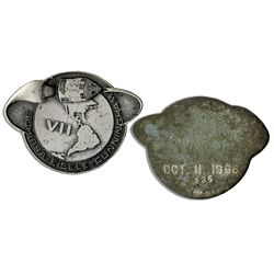 Jack Swigert's Personally Owned Apollo 7 Flown Robbins Medal, Serial #235