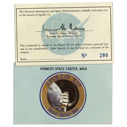 Jack Swigert's Own Ticket to The Launch of Apollo 12 -- Fine