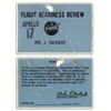 Image 1 : Jack Swigert's Apollo 17 ''Flight Readiness Review'' Badge