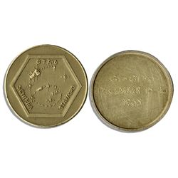 Gemini 6 Flown Fliteline Gold Plated Sterling Silver Medallion