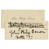 Image 1 : John Philip Sousa's Signature & Hand Drawn Musical Quotation