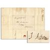 Image 1 : Franked Address Leaf from John Adams to His Biographer, John Sanderson