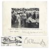 Image 1 : Admiral Chester Nimitz Twice Signed 14'' x 11'' Photo of the Japanese Surrender
