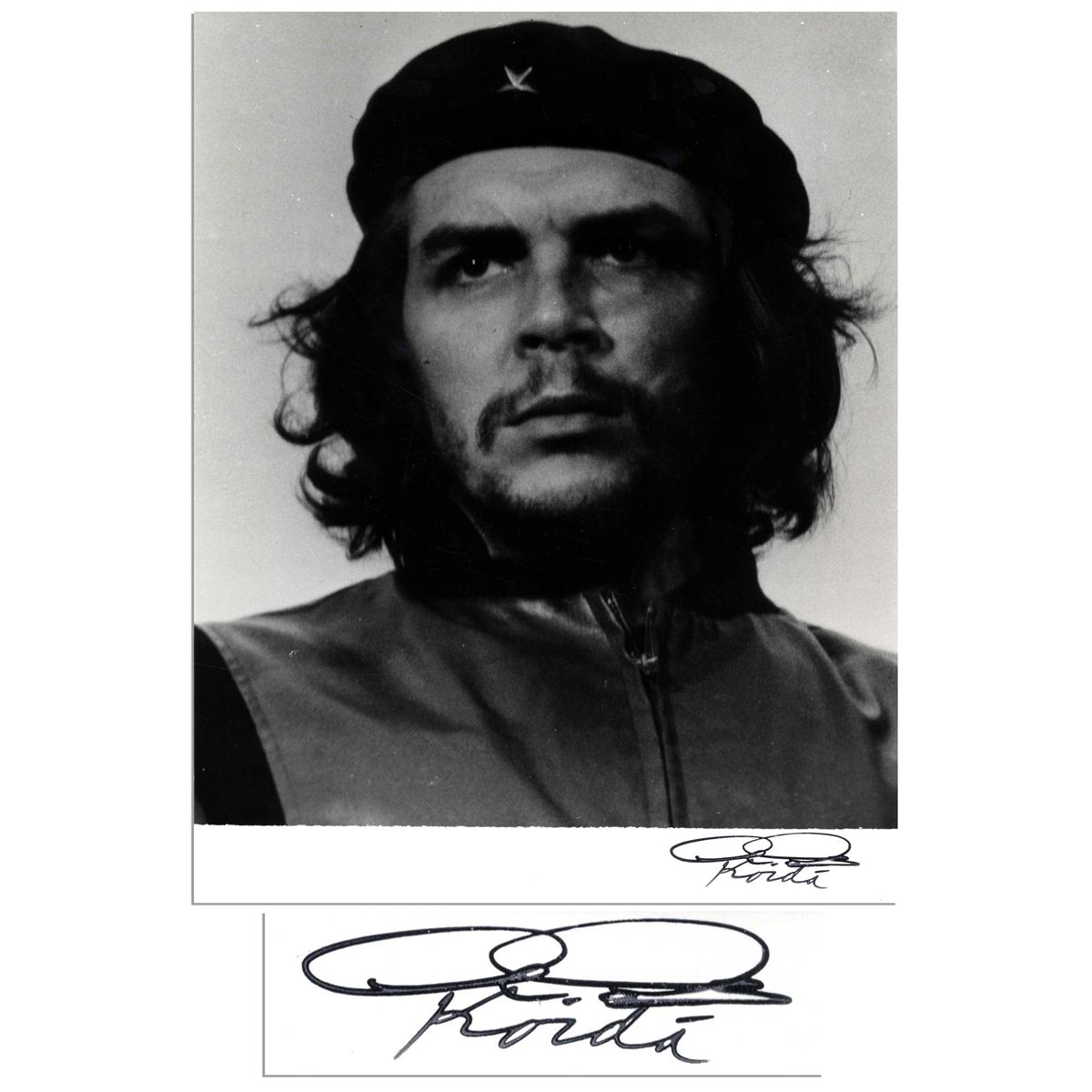Fine Original 11'' x 14'' Print of Che Guevara Photograph -- Signed by ...