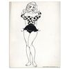 Image 1 : Al Capp Ink Portrait of His Voluptuous ''Li'l Abner'' Heroine Daisy Mae -- 11.5'' x 14.5''