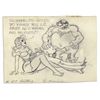 Image 1 : Nice and Large Early Al Capp ''Li'l Abner'' Sketch in Pencil and Ink -- Depicting Daisy Mae & Slobbe