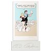 Image 1 : Large Li'l Abner Limited Edition Serigraph Featuring Li'l Abner & Daisy Mae, Surrounded by Shmoos --