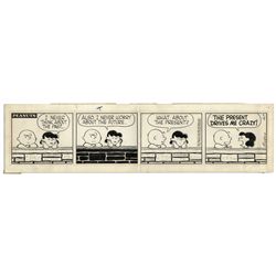Early 1958 Hand-Drawn ''Peanuts'' Comic Strip by Charles Schulz -- Featuring the Beloved Charlie Bro