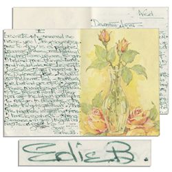 Fallen Socialite Edie Beale Autograph Letter Signed -- With Great Eccentric Content on Astrology, Pr