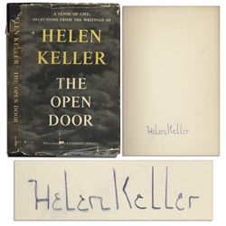 Helen Keller's Book of Poetry ''The Open Door'' Signed