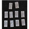 Image 1 : LOT OF 10 5 GRAIN INGOT BARS OF .999 SILVER BULLION