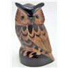 Image 1 : HAND CARVED BUFFALO HORN OWL FIGURINE