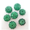 Image 1 : LOT OF 121.3 CTS. OF HAND CARVED GREEN EMERALDS