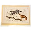 Image 1 : C. 1850 UNTITLED ANIMAL HAND COLORED STEEL ENGRAVING